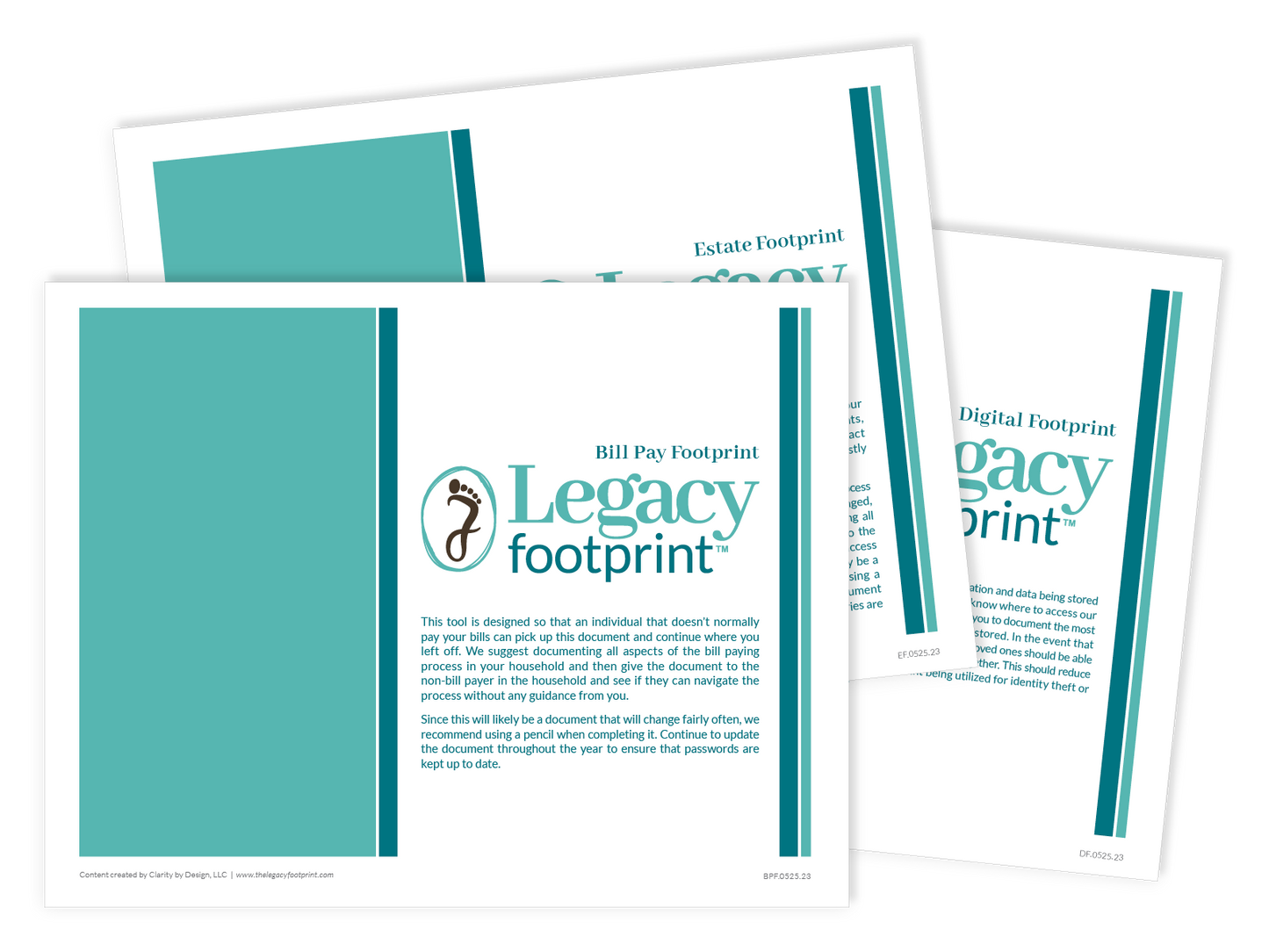 Legacy Footprint File Folders (Documents & Folders Included)